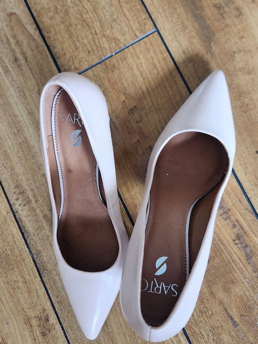 by Franco Nude Pointed-Toe Pumps